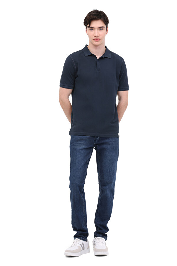 Lumberjack M-Bs20 Bsc Polo T-Sh 4Fx Индиго Мужчина Рубашка-Поло