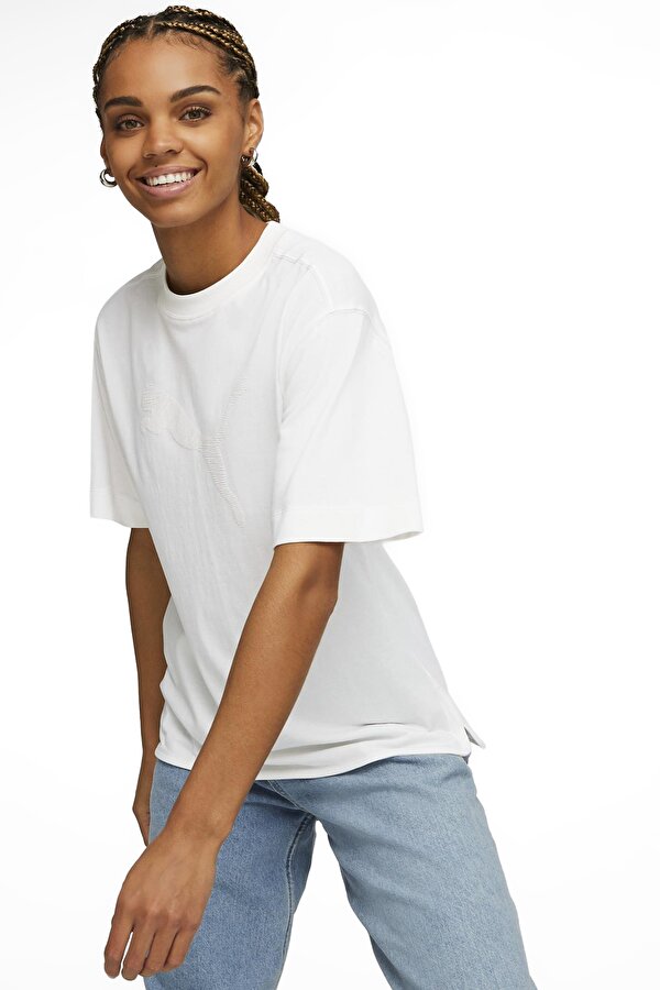 Puma Her Tee Белый Женщина Футболка