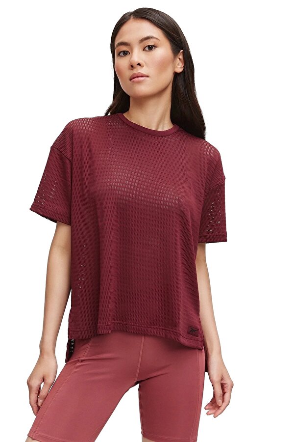 Reebok Perforated T-Shirt Бордовый Женщина Футболка