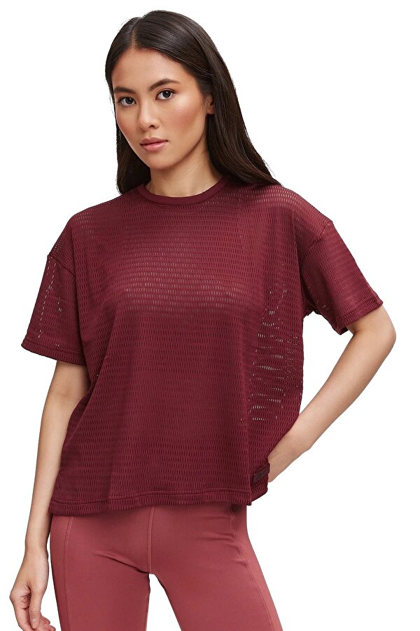 Reebok Perforated T-Shirt Бордовый Женщина Футболка
