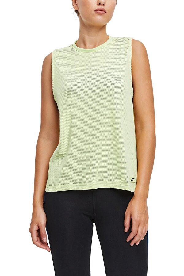 Reebok Perforated Tank Зеленый 021 Женщина Майка