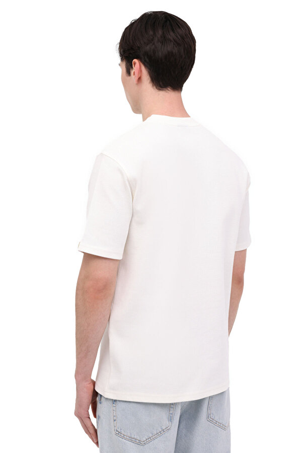 Lumberjack M-BSC C NECK BS60 4FX ECRU Man Sleeve T-Sh