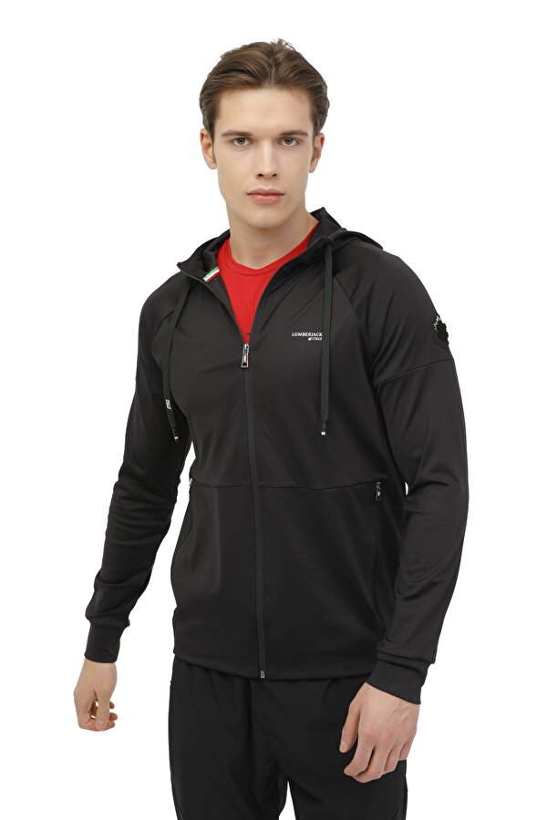 Lumberjack Ml Renato 18Sd1155 4Fx Черный Мужчина Толстовка На Молнии