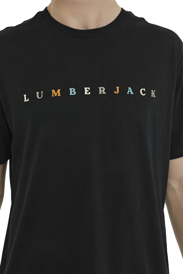 Lumberjack Ml Mesus 11Urbng2022 4Fx Черный Мужчина Футболка