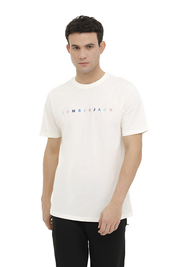 Lumberjack ML MESUS 11URBNG2022 4FX ECRU Man Sleeve T-Sh