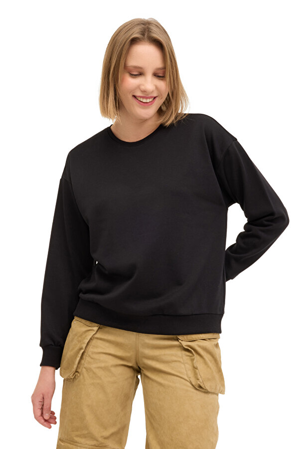 Kinetix WB C NECK 16SN82 4PR BLACK Woman Sweatshirt