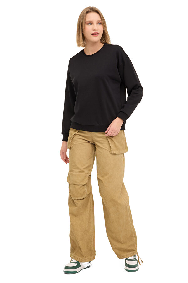 Kinetix WB C NECK 16SN82 4PR BLACK Woman Sweatshirt