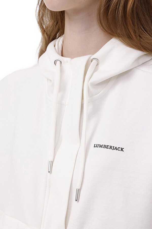 Lumberjack Wl Camila 17Ct694 4Pr Экрю Женщина Толстовка С Капюшоном