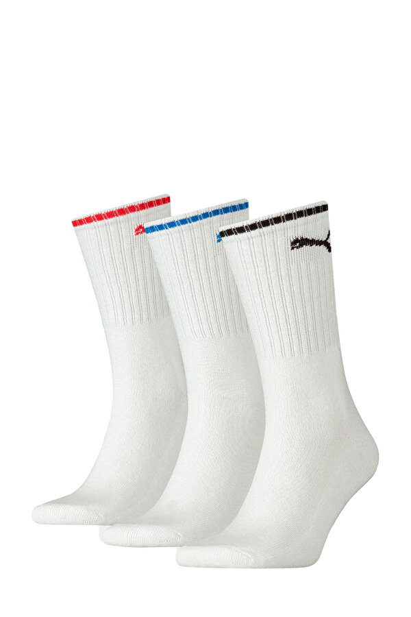 Puma SPORT CREW STRIPE 3P Beyaz Unisex Çorap