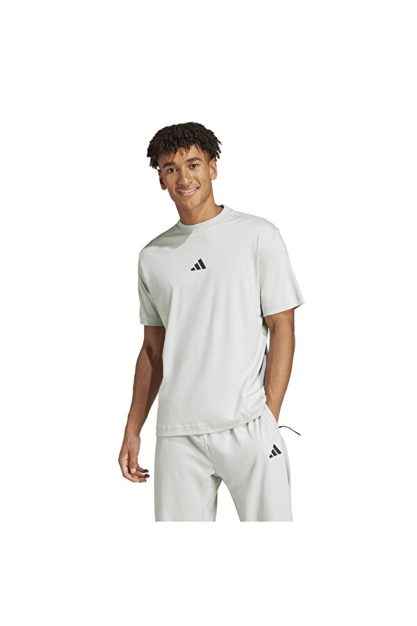 adidas Ce Upf Erkek Gri Yuvarlak Yaka Tişört