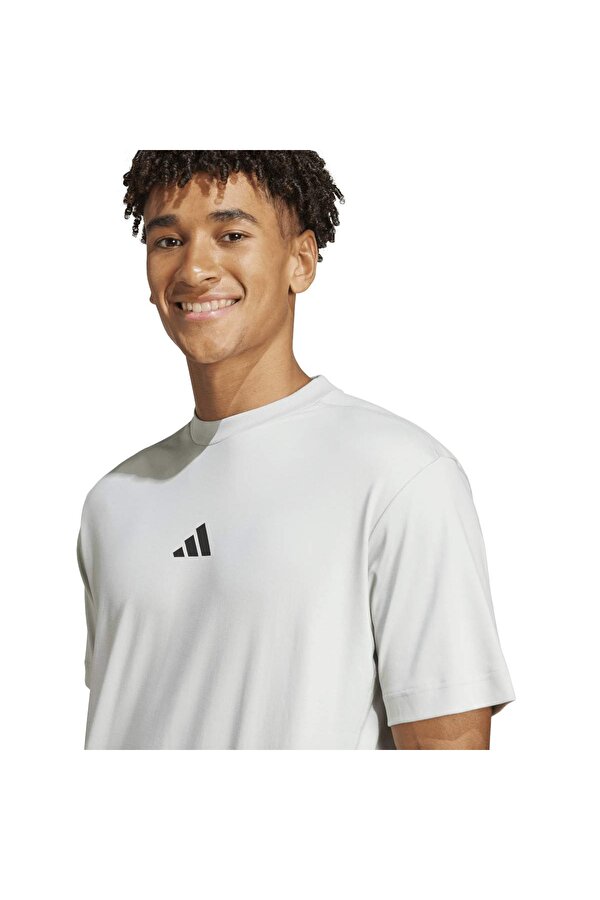 adidas Ce Upf Erkek Gri Yuvarlak Yaka Tişört