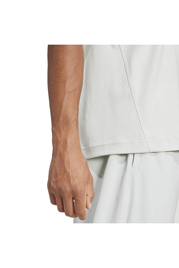 adidas Ce Upf Erkek Gri Yuvarlak Yaka Tişört