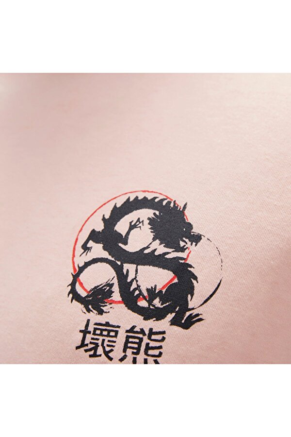 Bad Bear Draco Erkek Pembe Yuvarlak Yaka Tişört