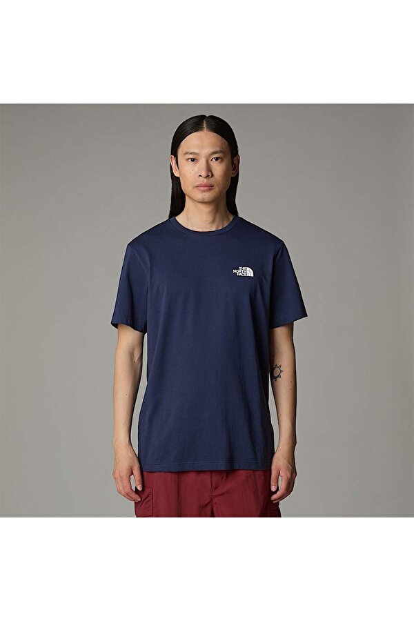 The North Face Simple Dome Erkek Lacivert Yuvarlak Yaka Tişört