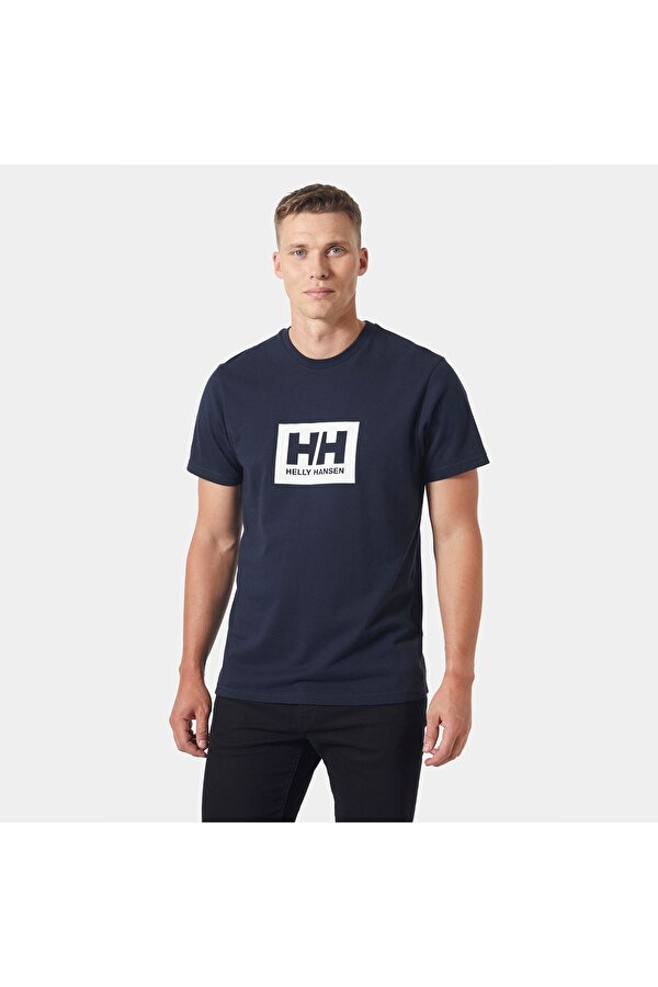 Helly Hansen HH Box 2.0 Erkek Lacivert Yuvarlak Yaka Tişört