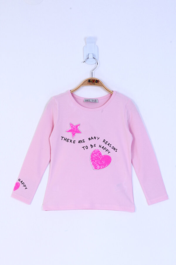 Toontoy Kids Toontoy Kız Çocuk Pul İşlemeli Sweatshirt
