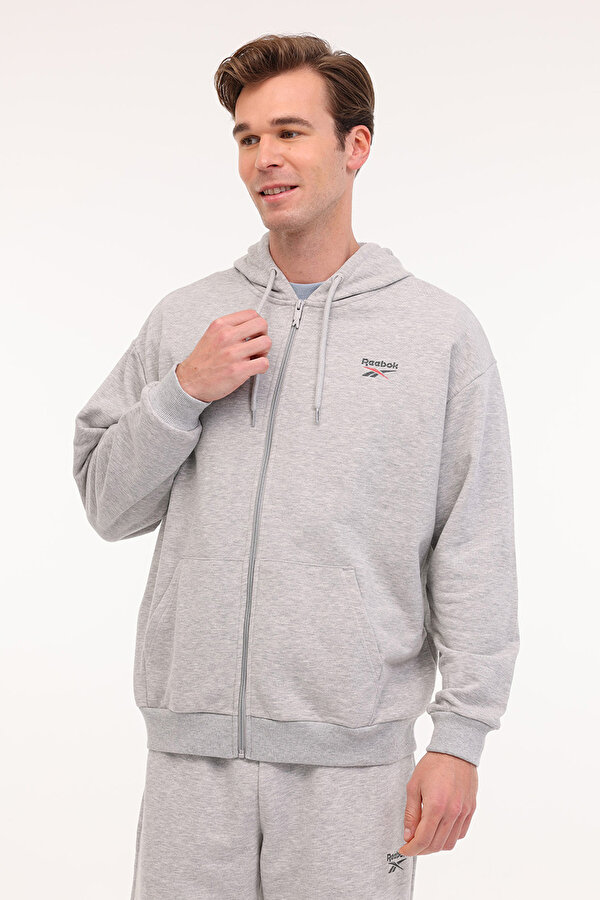 Reebok NEW ID REG FZ Gri Erkek Eşofman Üstü