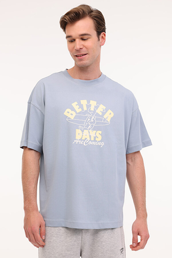 Reebok BETTER DAYS TEE SOLUK MAVI Erkek Kısa Kol T-Shirt