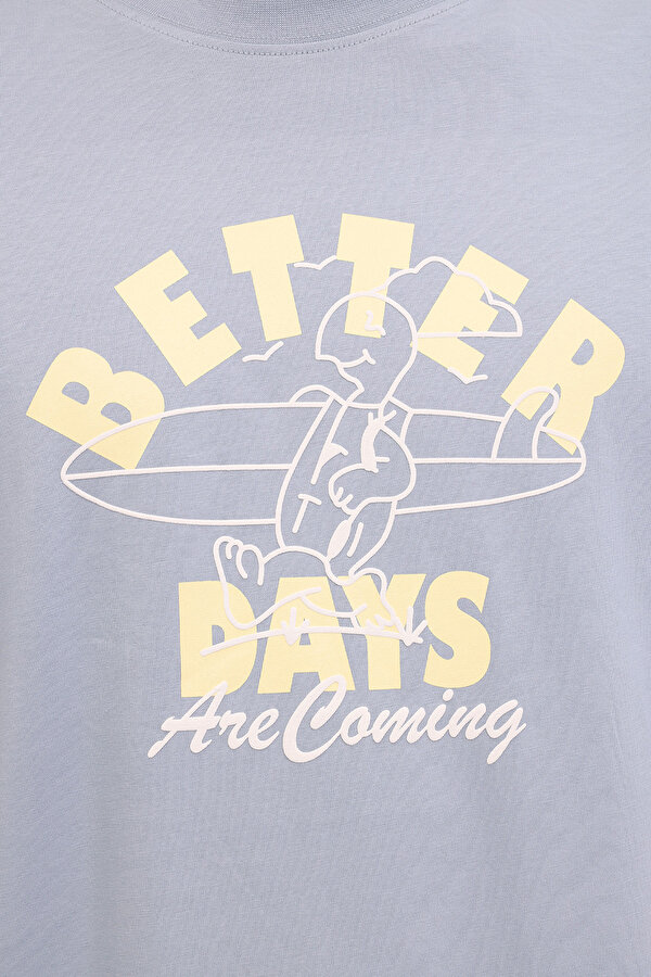 Reebok BETTER DAYS TEE SOLUK MAVI Erkek Kısa Kol T-Shirt