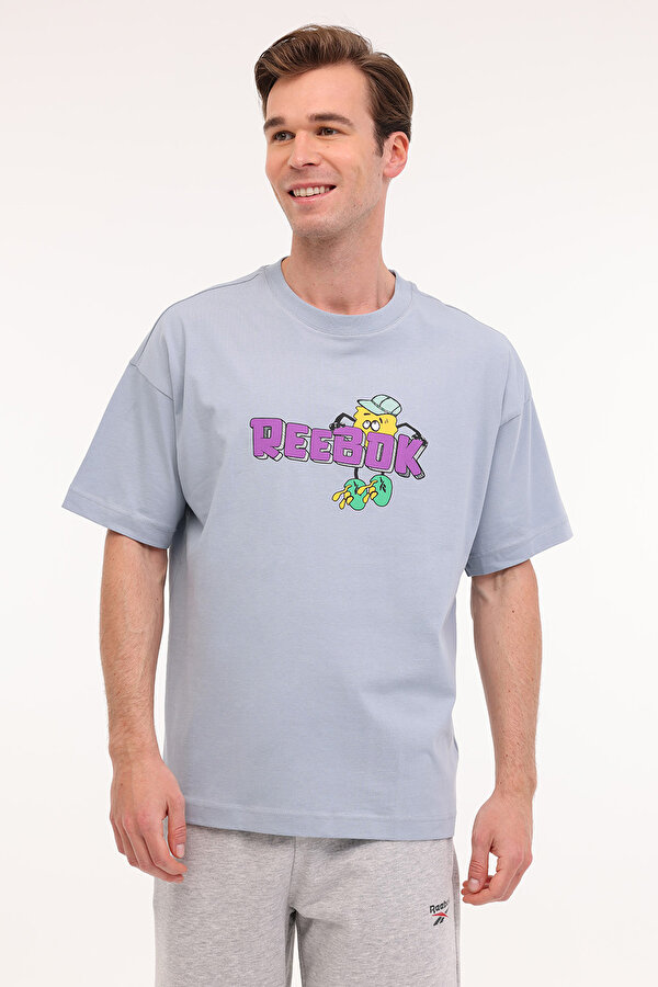 Reebok FUNNY TEE SOLUK MAVI Erkek Kısa Kol T-Shirt