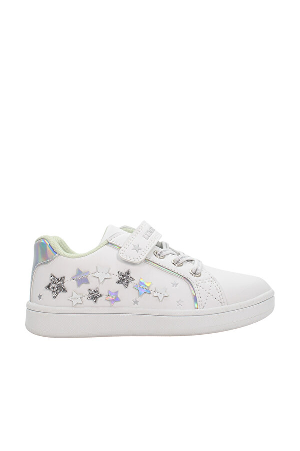 Lumberjack 1 VELCRO AND ELASTIC LACE WHITE Girl Sneaker