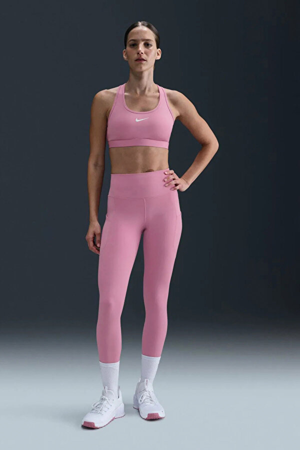 Nike Swoosh Medium Suppor Gül Kurusu Kadın Bra