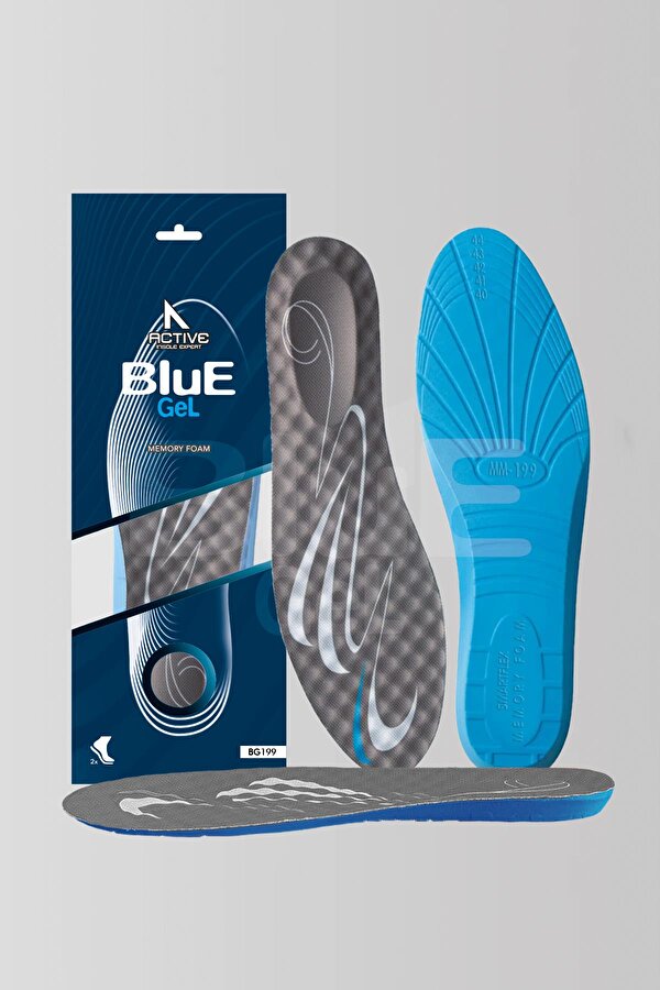 BlueGel BG199 | Yumuşak Memory Foam, Şok Emici, Hafızalı, Ortopedik Spor Ayakkabılar Için Iç Tabanlık