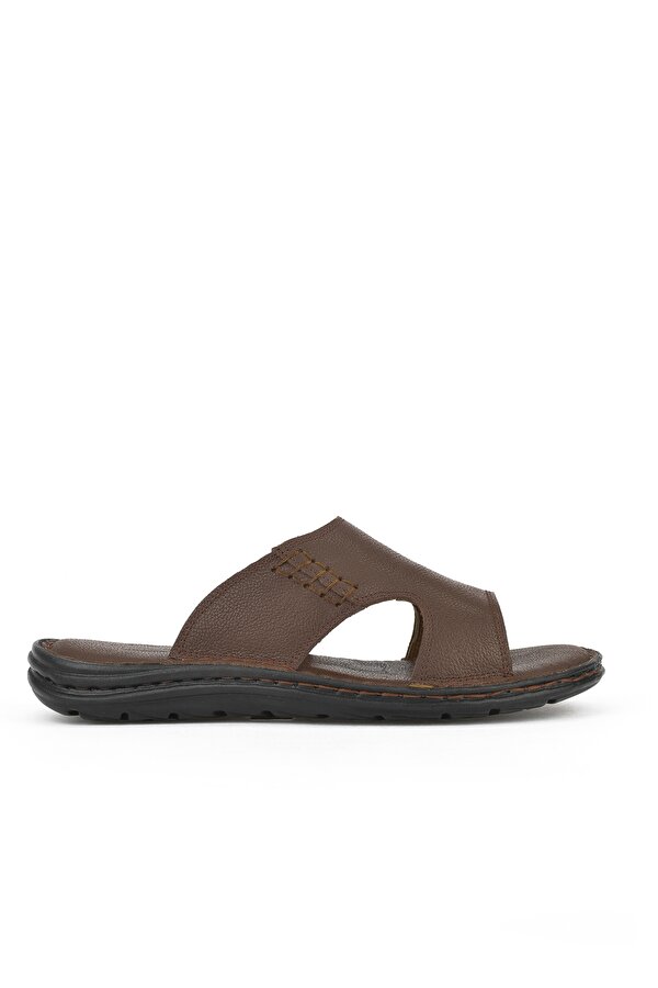 Ziya Erkek Hakiki Deri Konfor Terlik 1511052Z0321 Kahve