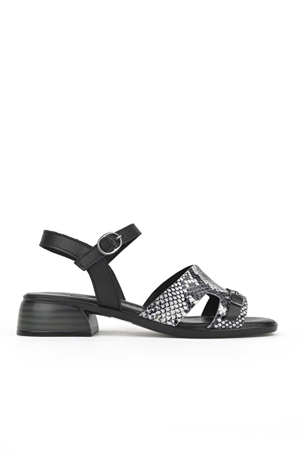 Ziya Kadın Hakiki Deri Topuklu Sandalet 1511032Z10209 Siyah