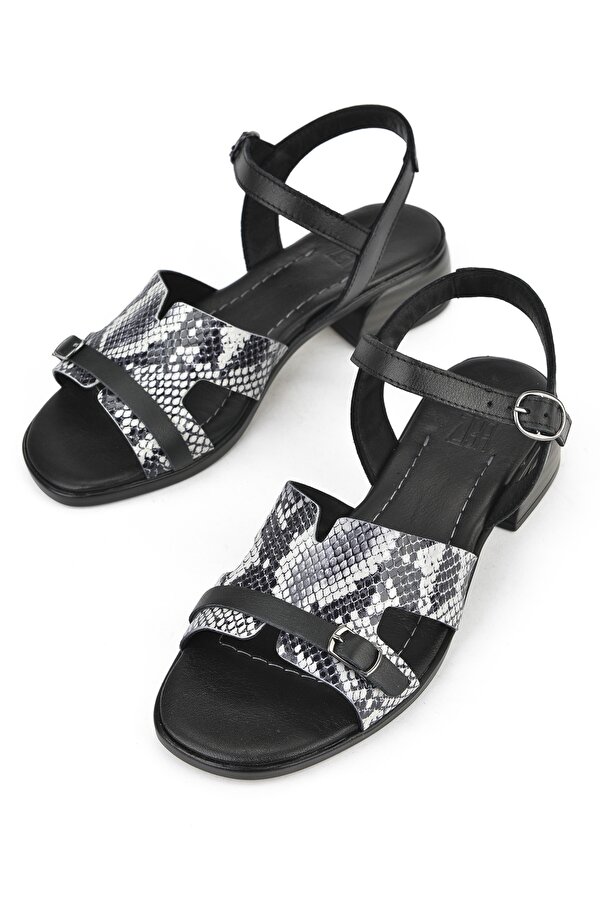 Ziya Kadın Hakiki Deri Topuklu Sandalet 1511032Z10209 Siyah