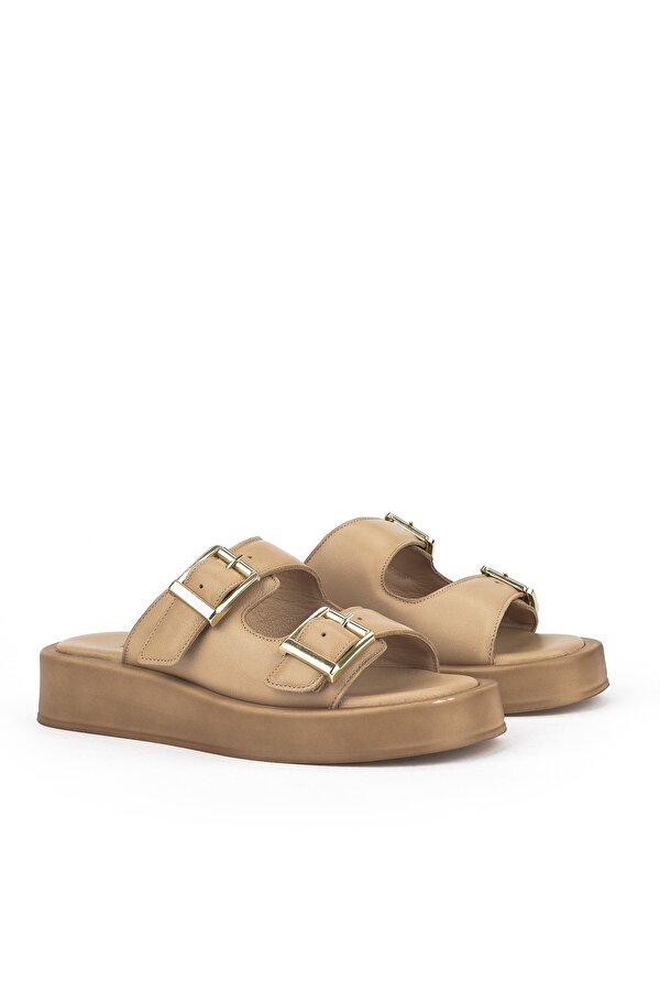 Ziya Kadın Hakiki Deri Terlik 1511032Z5009 Nude