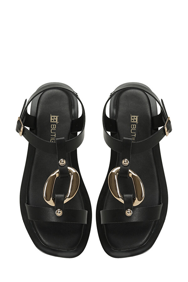 Butigo 25S-169 5FX Siyah Kadın Düz Sandalet