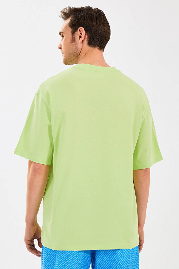 Skechers M Heavyweight Graphic Tee Yeşil Erkek Kısa Kol T-Shirt