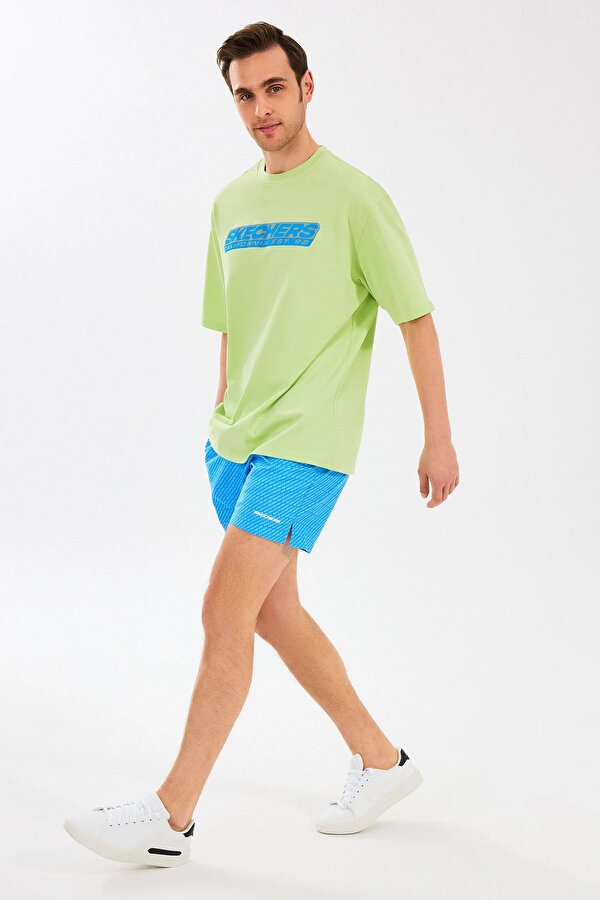 Skechers M Heavyweight Graphic Tee Yeşil Erkek Kısa Kol T-Shirt