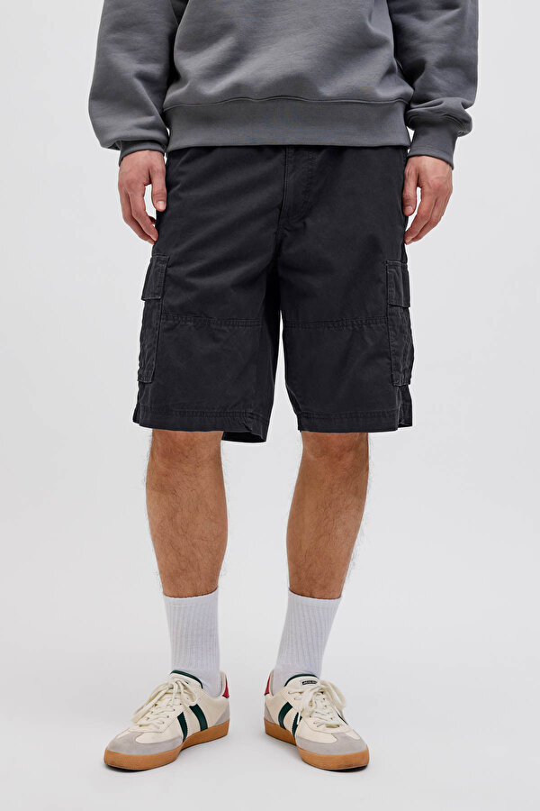 Jack & Jones JPSTCOLE MATEO CARGO Siyah Erkek Şort