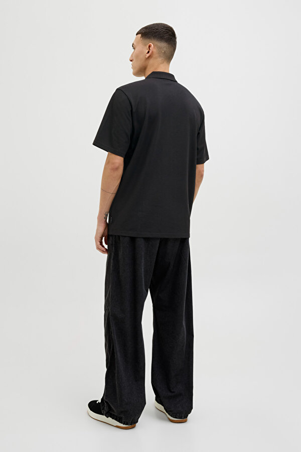 Jack & Jones JCOFUSION PIQUE POLO SS S Siyah Erkek Kısa Kol T-Shirt
