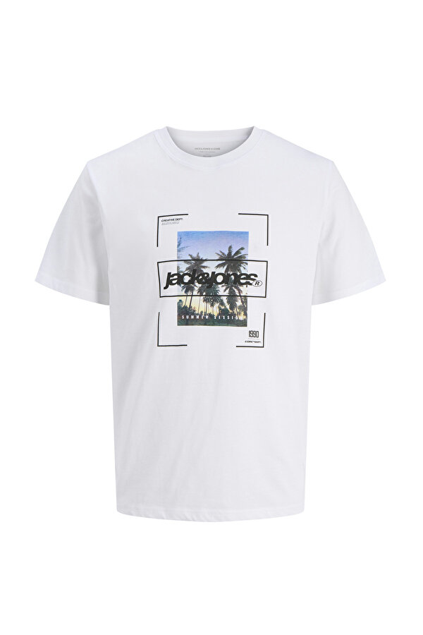 Jack & Jones JCOSYSTEMATIC TEE SS Beyaz Erkek Kısa Kol T-Shirt