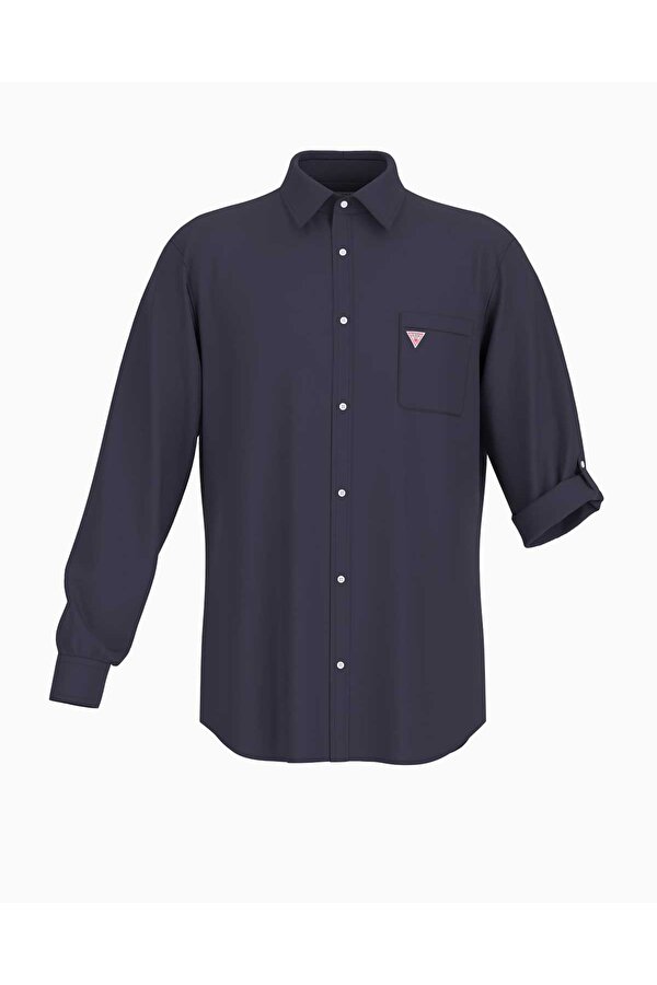 Guess Voven Tops Logolu Gömlek