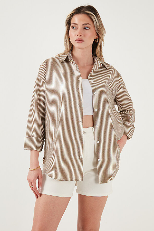 Lela Bayan Gömlek 6772895 KAHVE