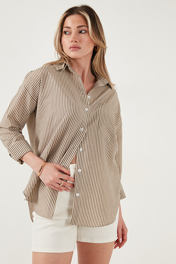 Lela Bayan Gömlek 6772895 KAHVE