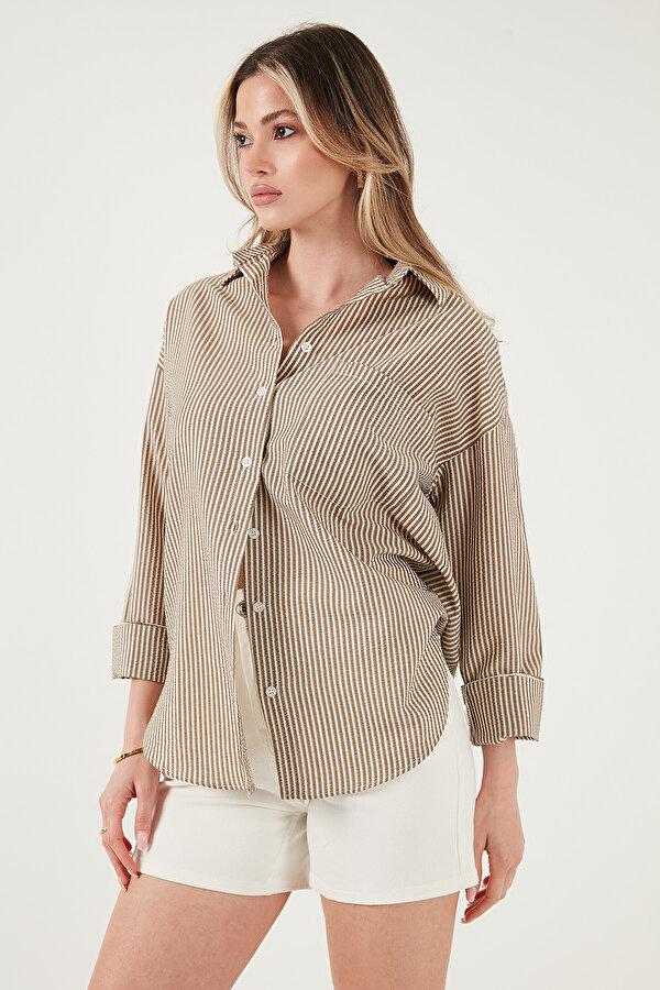 Lela Bayan Gömlek 6772895 KAHVE