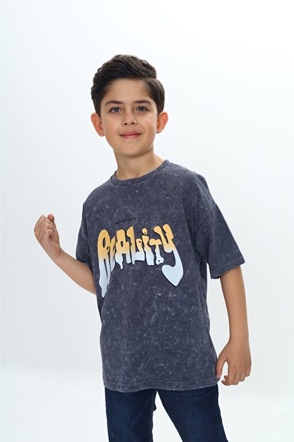 Toontoy Kids Toontoy Erkek Çocuk Reality Baskılı Tişört