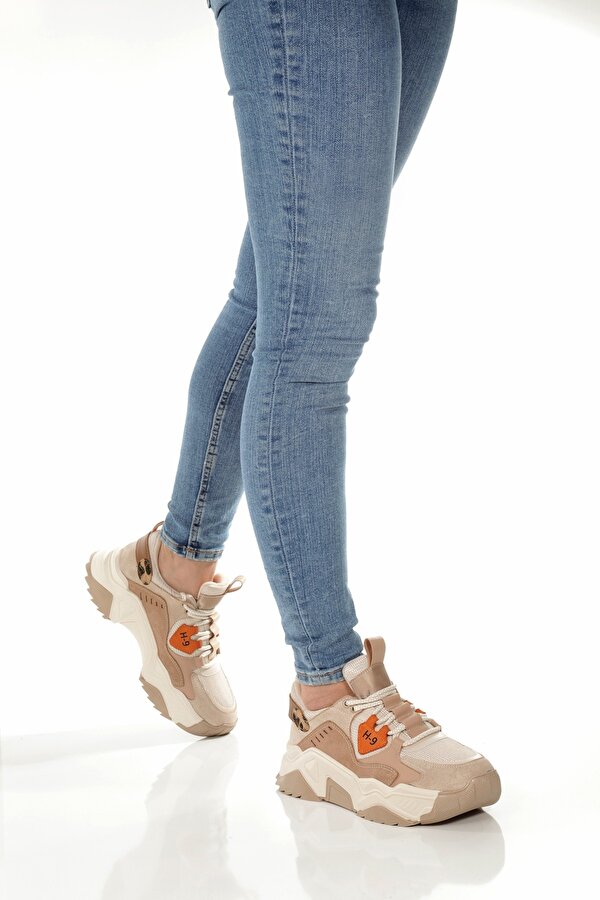 Modabuymuş H9 Ten Leopar Sneaker Günlük Spor Ayakkabı