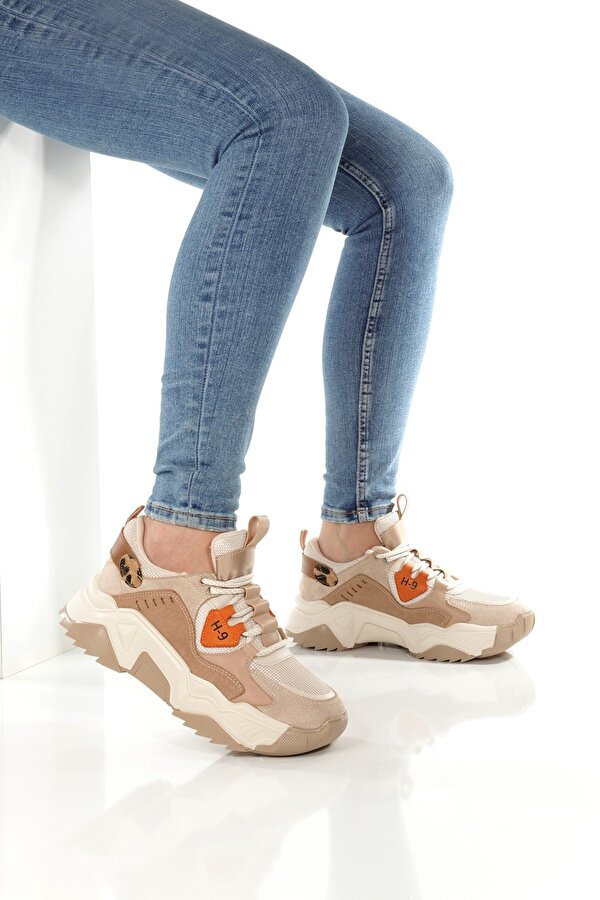 Modabuymuş H9 Ten Leopar Sneaker Günlük Spor Ayakkabı