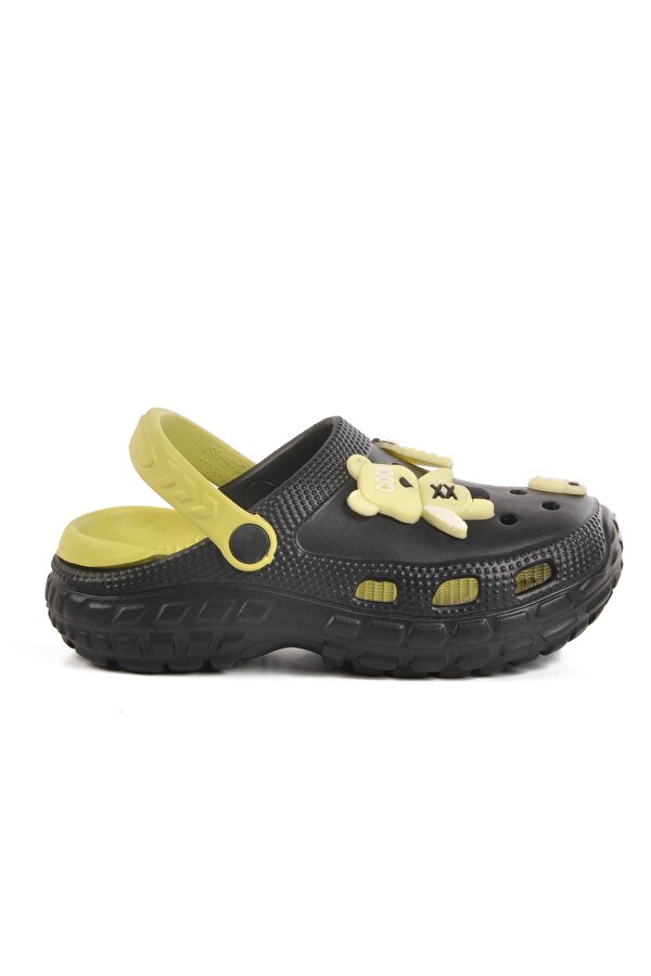 Ayakmod Siyah Eva Hafif Unisex Çocuk Sabo Terlik 960 P-F