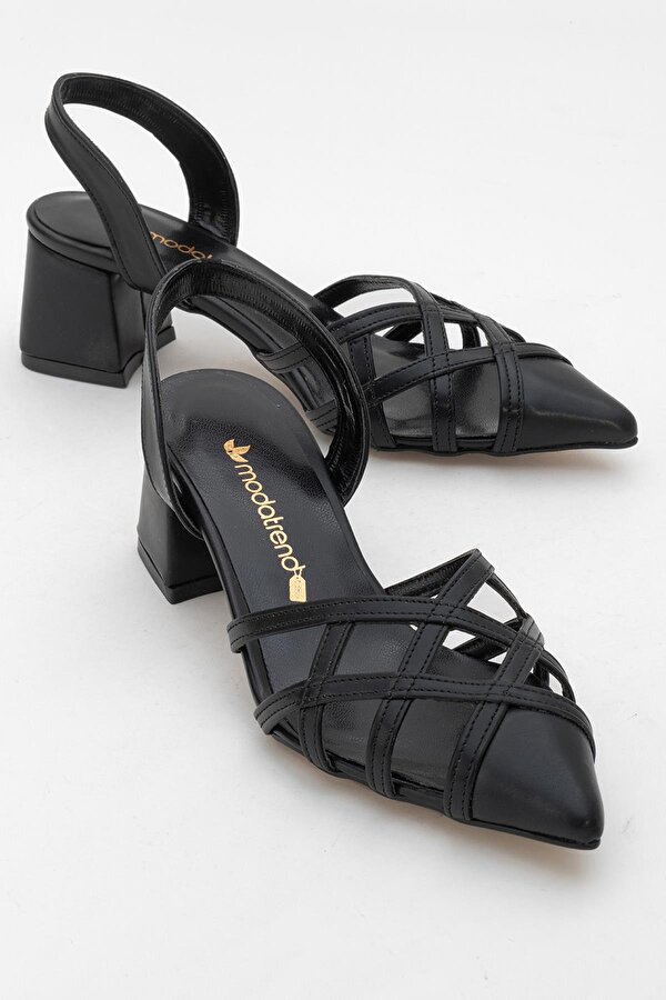 Ccway Kadın Topuklu Sandalet SİYAH CİLT