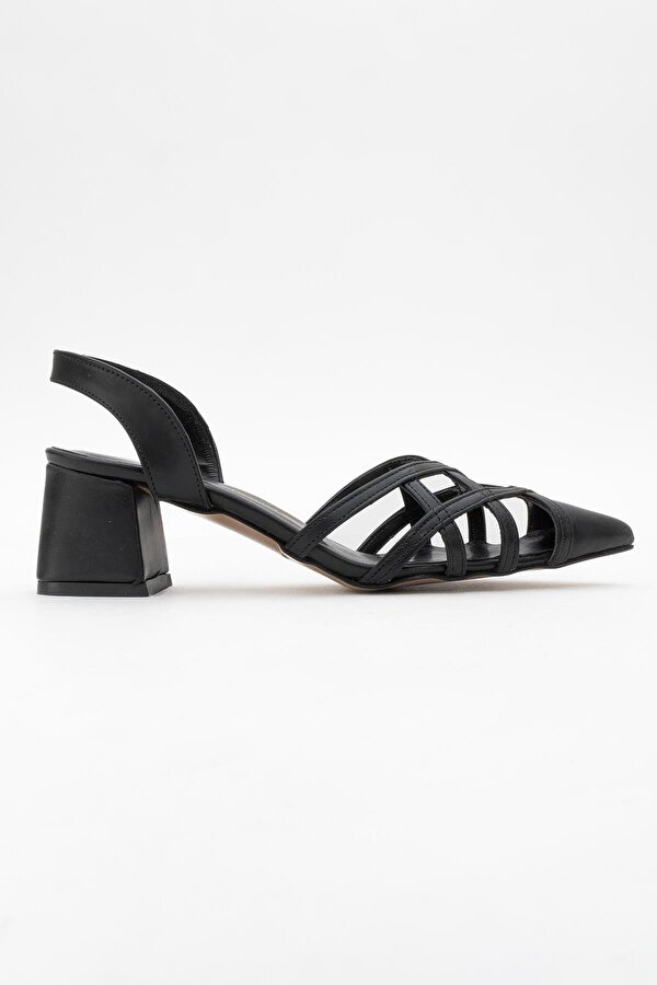 Ccway Kadın Topuklu Sandalet SİYAH CİLT