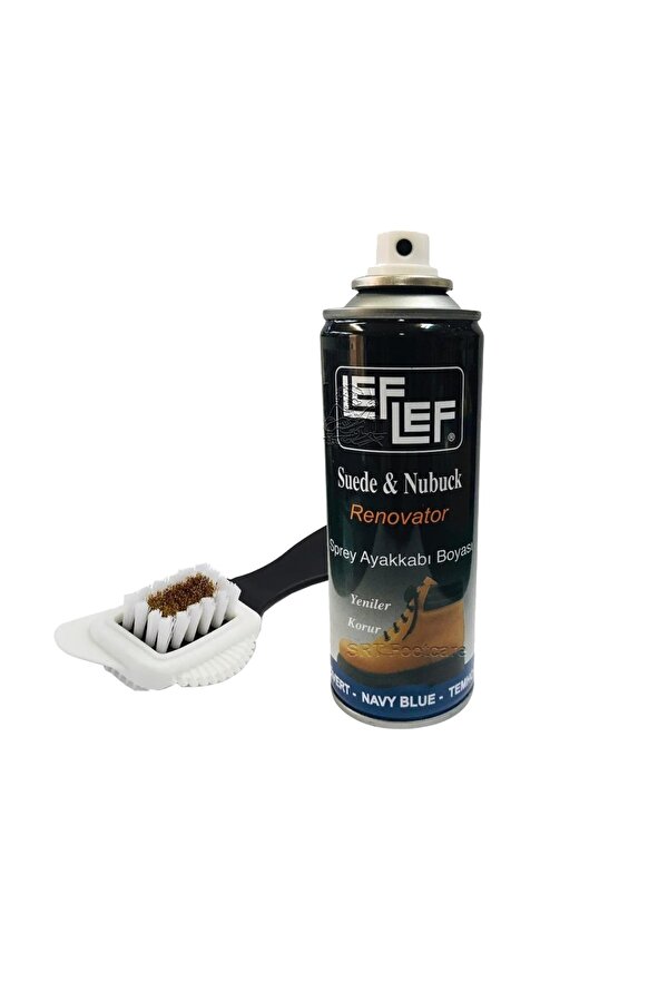 Nuri Leflef Leflef Süet, Nubuk Sprey Boya + 4 Yönlü Süet nubuk Fırçası