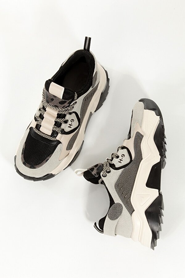 Modabuymuş H9 Siyah Gri Sneaker Günlük Spor Ayakkabı