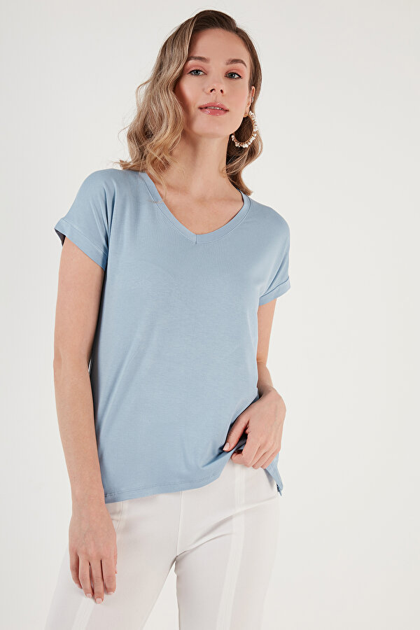 Lela Bayan Bluz 5862000S2 EKRU-BEBE MAVİ